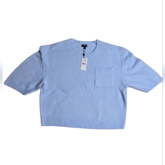 1081 NWT Crew Neck Short Sleeve Chest Pocket Sweater Sz Small - Picture 1 of 5